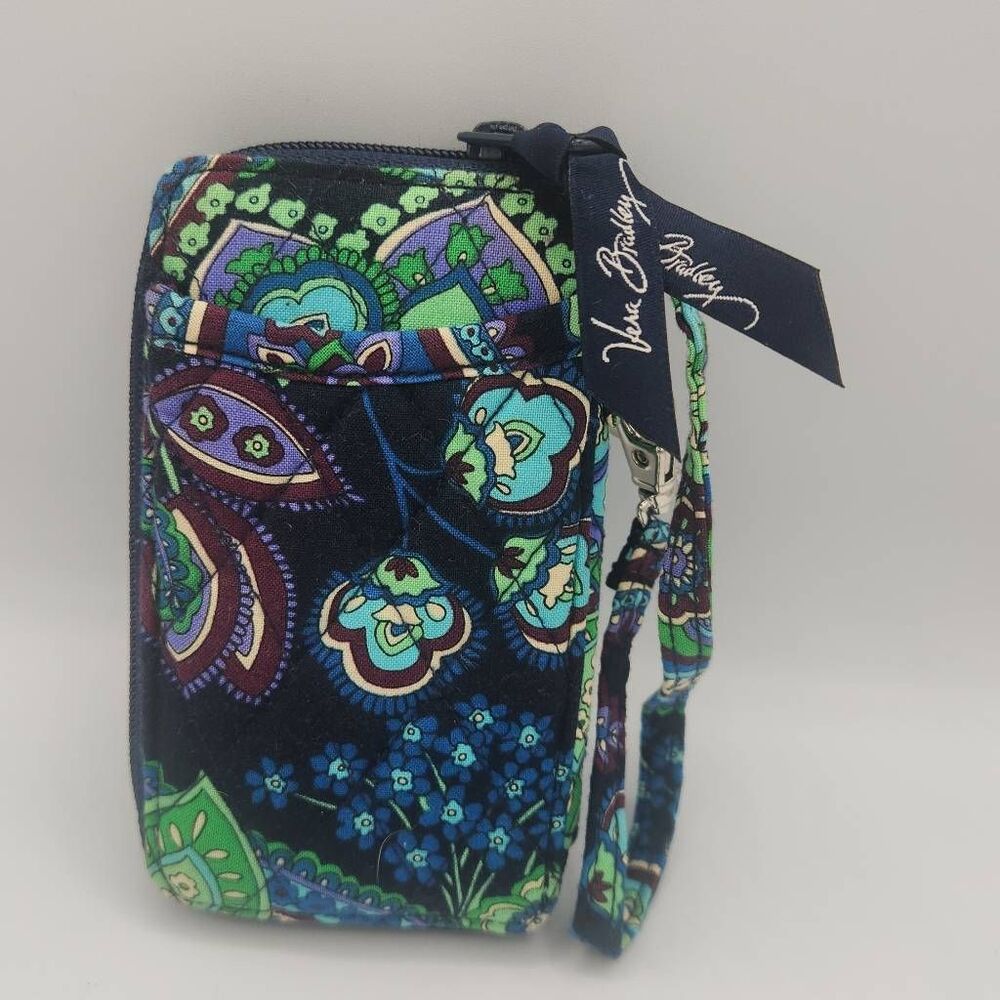 Vera Bradley Blue Rhapsody paisley zip around wallet retired
